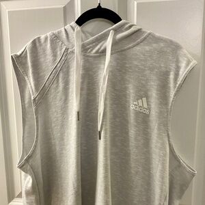 Gray Adidas Sleeveless Sweatshirt